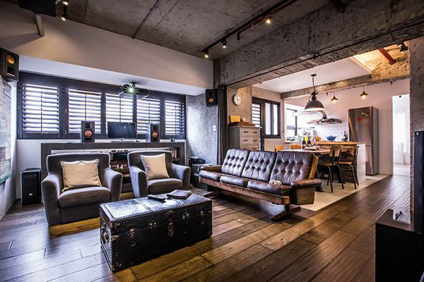 9        工業(yè)風(fēng)格客廳裝修裝飾.jpg